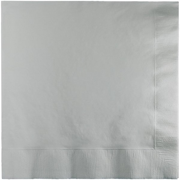 Touch Of Color Shimmering Silver Napkins 3 ply, 6.5", 500PK 583281B